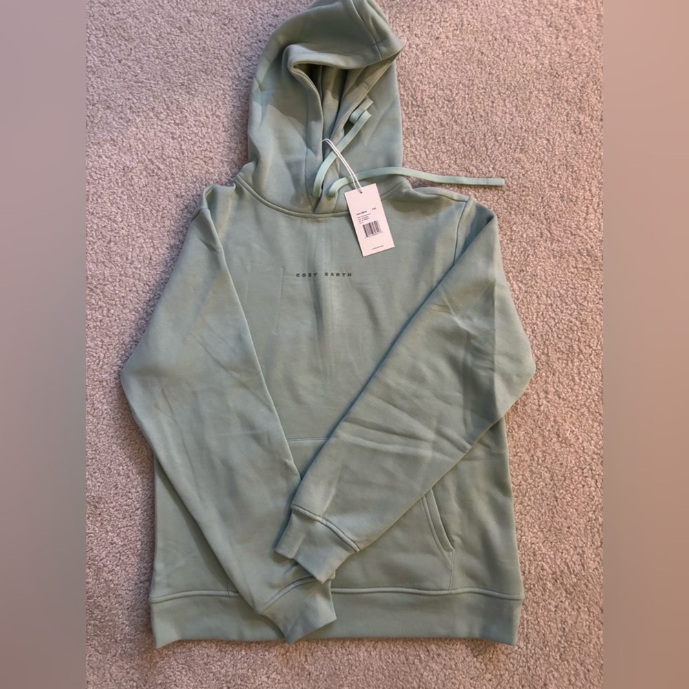 Cozy Earth Cityscape Mint Green Hoodie